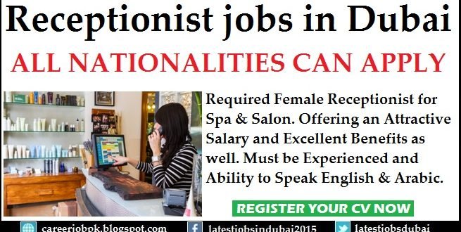 Receptionist jobs in Dubai for Spa Salon