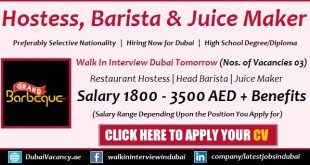 Grand Barbeque Restaurant Dubai Jobs