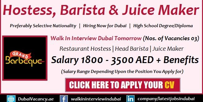 Grand Barbeque Restaurant Dubai Jobs