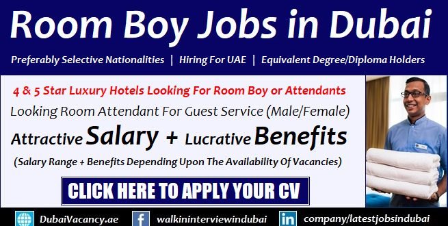 Room Attendant Jobs in Dubai