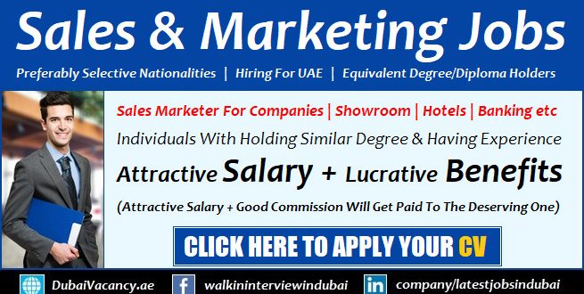 Sales & Marketing Jobs in Dubai