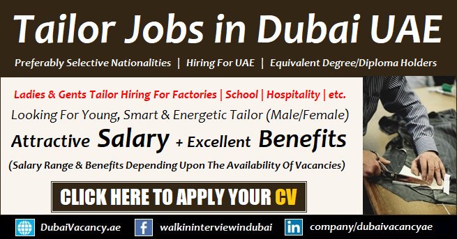 Tailor Jobs in Dubai