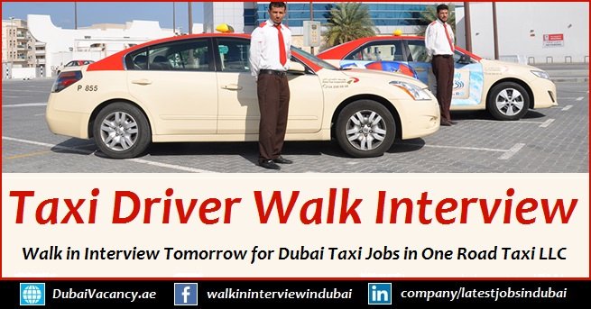 Taxi Driver Jobs in Dubai for Pakistani and Indian New Walk in Interview 1
