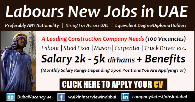 UAE Labour Jobs
