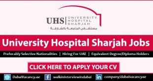University Hospital Sharjah Careers