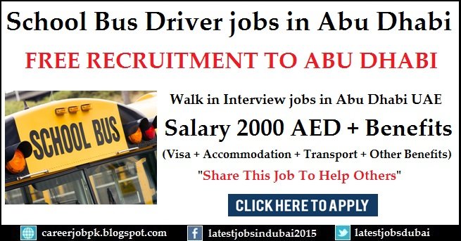 Walk in Interview in Abu Dhabi for School Bus Driver Jobs