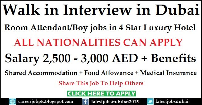 Avari Hotel Dubai Room Attendant Jobs