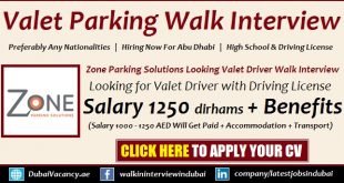 Zone Valet Parking Abu Dhabi Jobs